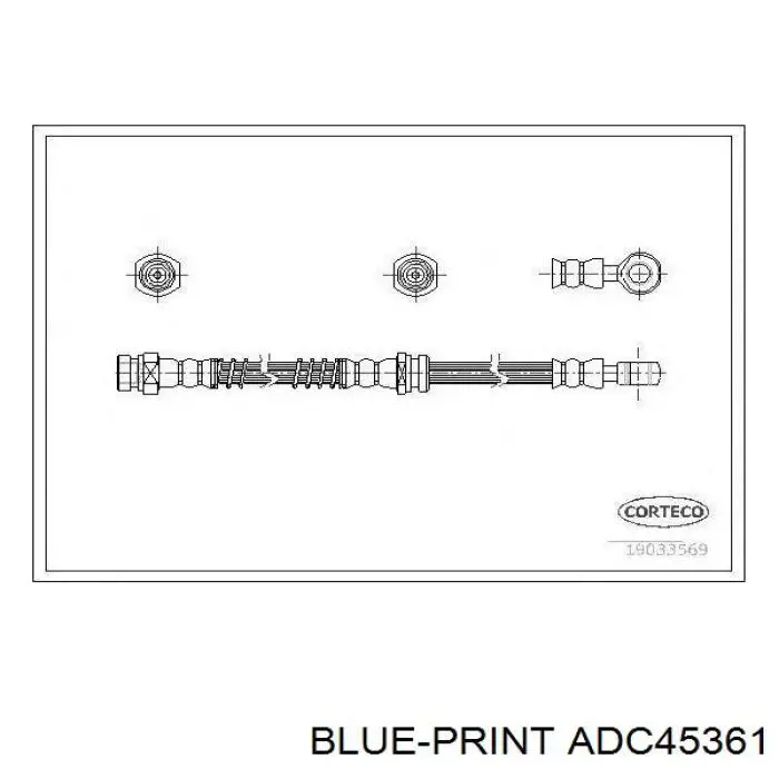 Шланг гальмівний передній Blue Print ADC45361 ціна, від 16.06 USD