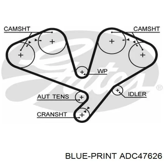 Ролик паразитний ГРМ ADC47626 Blue Print