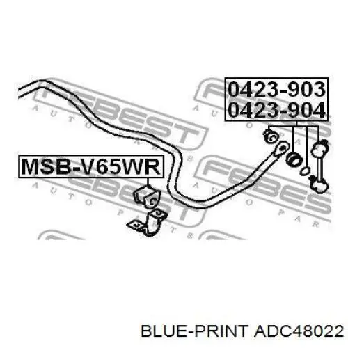Втулка стабілізатора заднього Blue Print ADC48022 ціна, від 3.03 USD