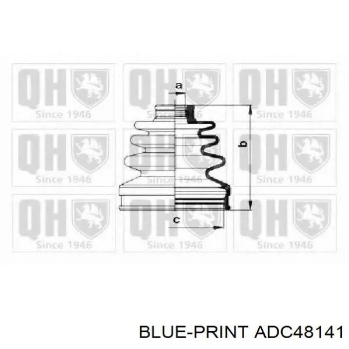 ADC48141 Blue Print пильник шруса внутрішній, передній піввісі