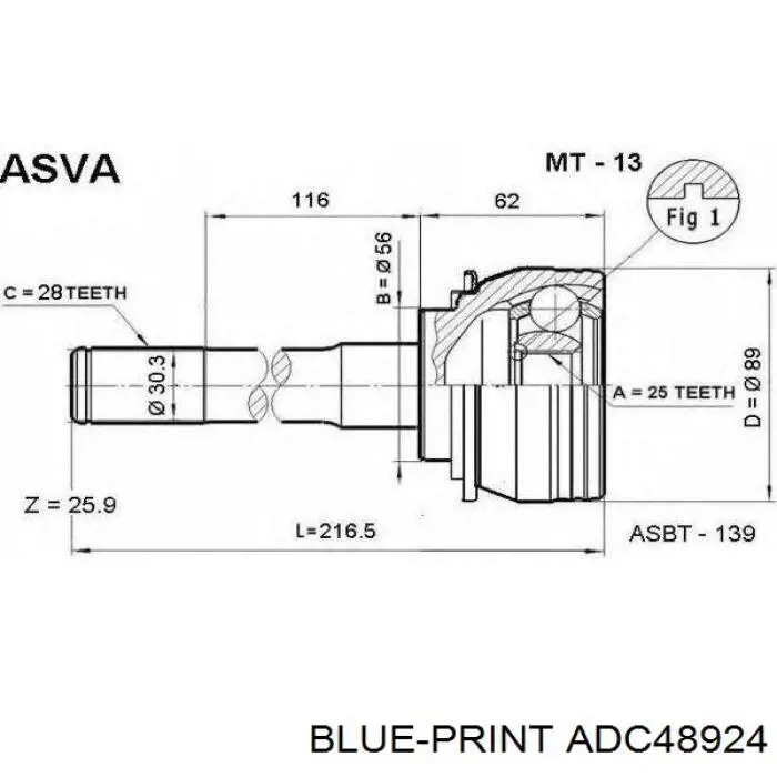 ШРУС зовнішній передній, правий Q-fix Q1310949 ціна, від 35.65 USD