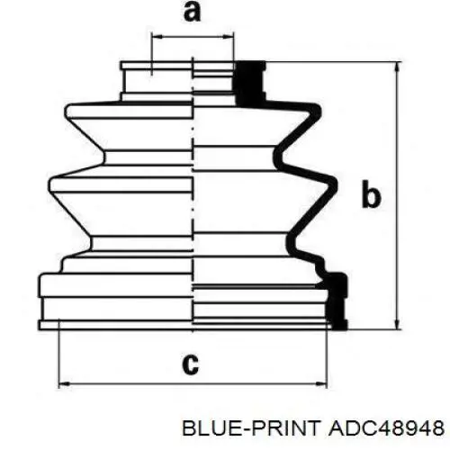 Купити ADC48948 Blue Print Шарнір приводу зовнішній