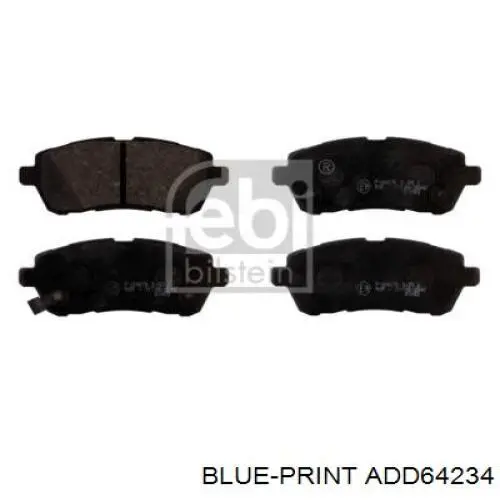 Купити ADD64234 Blue Print Колодки гальмівні передні, дискові