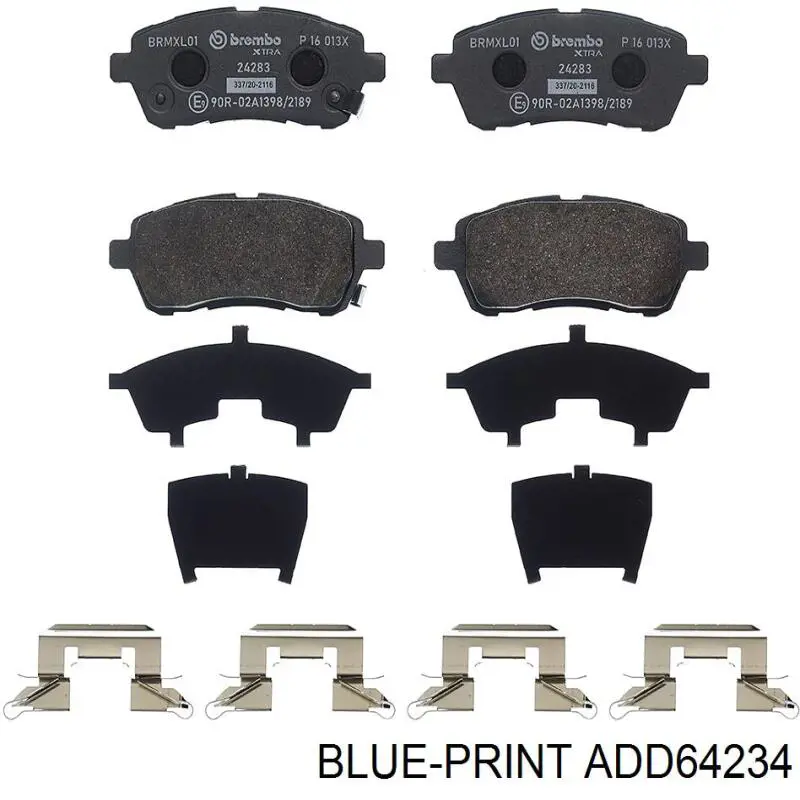 Гальмівні колодки Blue Print ADD64234 ціна, від 23.17 USD
