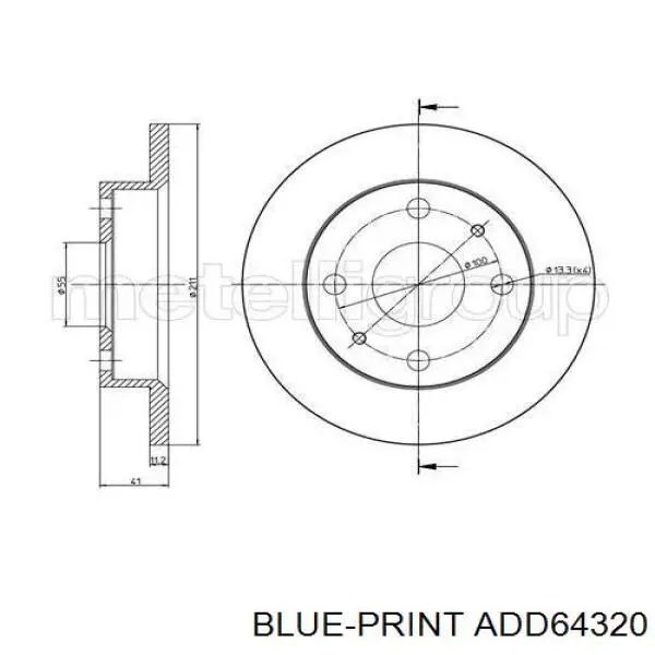 Диск переднього гальма Protechnic PRD1205 ціна, від 18.27 USD