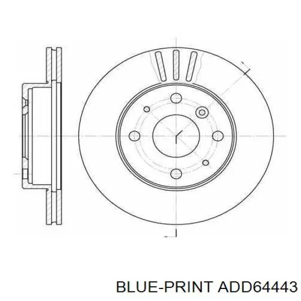 Циліндр гальмівний колісний/робітник, задній ADD64443 Blue Print