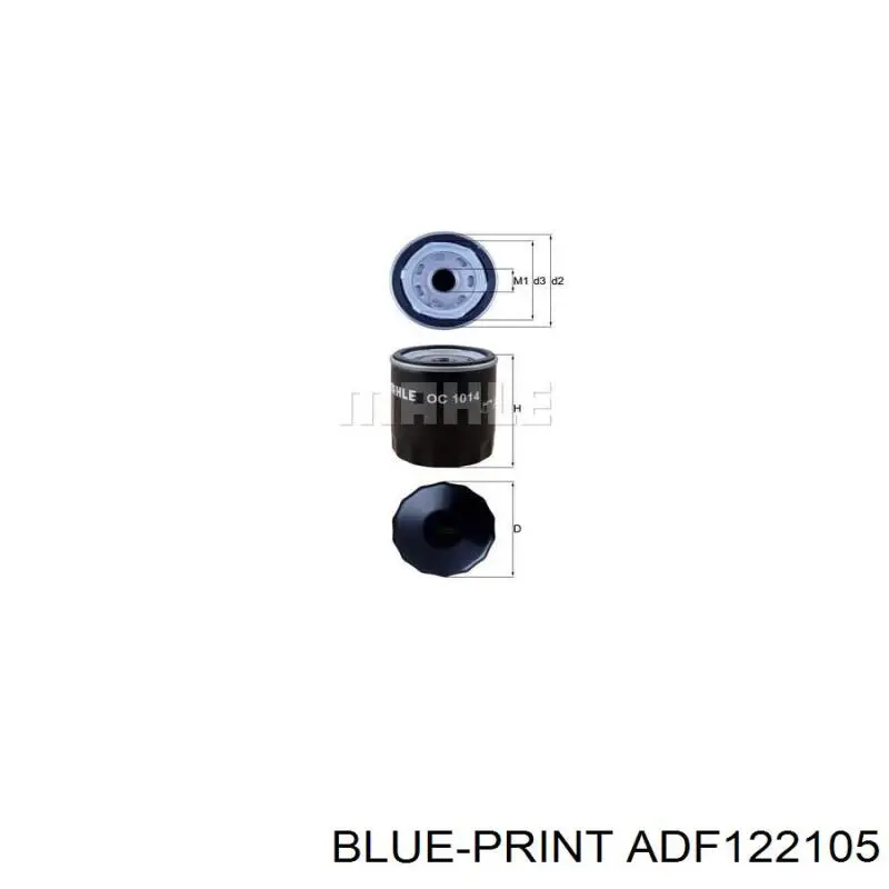Фільтр масляний Blue Print ADF122105