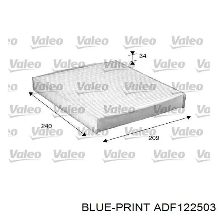 Фільтр повітряний обігрівача Blue Print ADF122503 ціна, від 3.10 USD