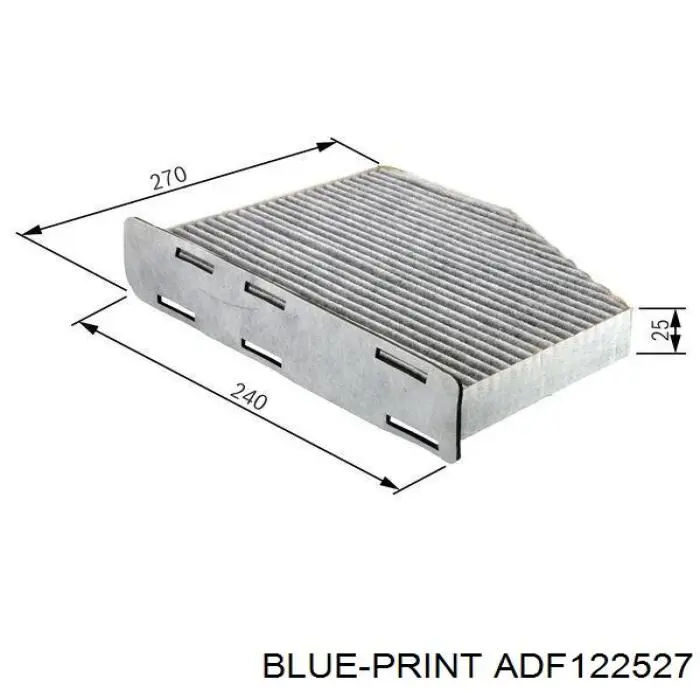 Купити ADF122527 Blue Print Фільтр салону вугільний