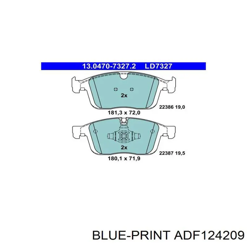 Передні тормозні колодки PA0335AF Japan Parts