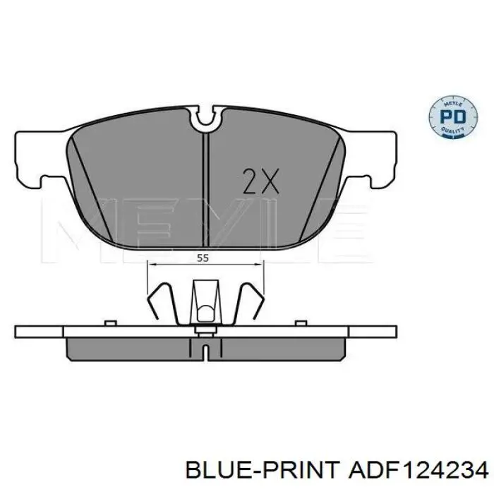 Гальмівні колодки Blue Print ADF124234 ціна, від 52.36 USD