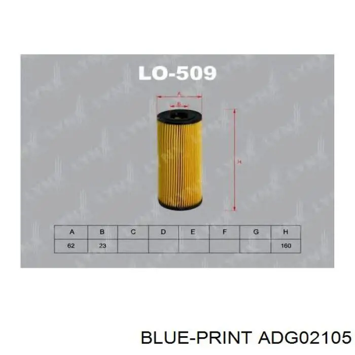 ADG02105 Blue Print Фільтр масла