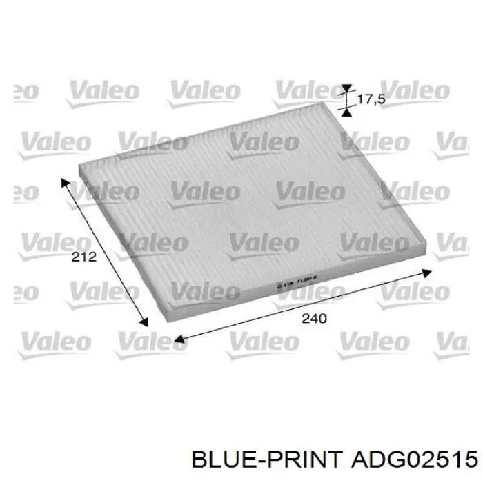 ADG02515 Blue Print фільтр салону