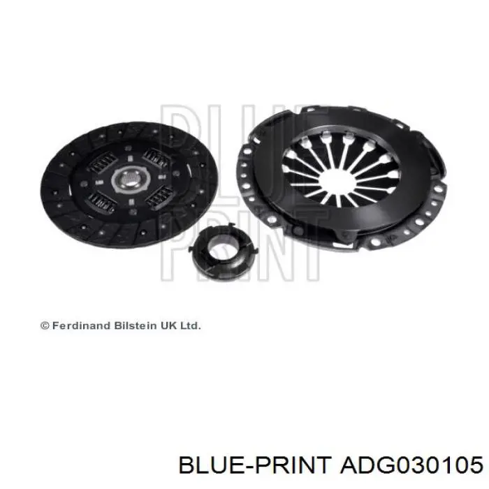 Купити ADG030105 Blue Print Комплект зчеплення (диск, корзина, підшипник)
