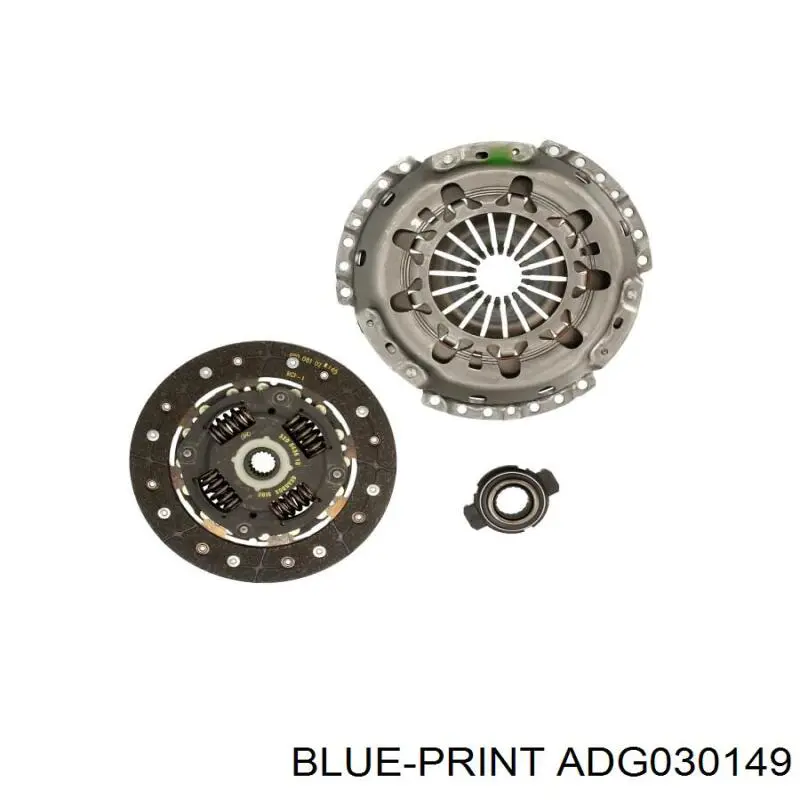 Купити ADG030149 Blue Print Комплект зчеплення (диск, корзина, підшипник)