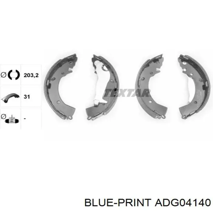 Колодки гальмові задні, барабанні ADG04140 Blue Print