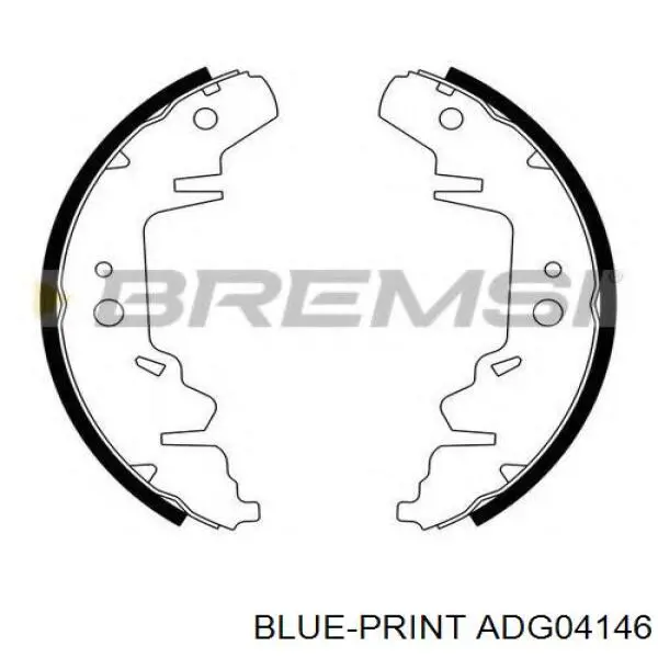 Колодки гальмові задні, барабанні ADG04146 Blue Print