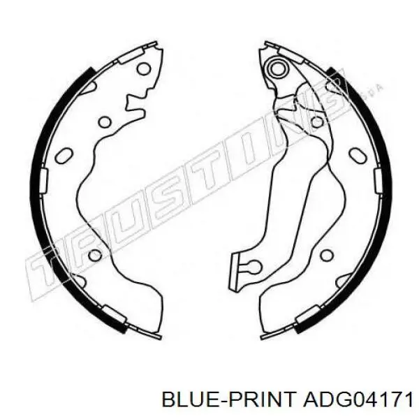 ADG04171 Blue Print Колодки гальмівні задні, барабанні