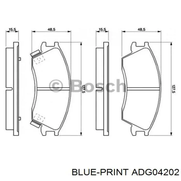 Купити ADG04202 Blue Print Колодки гальмівні передні, дискові