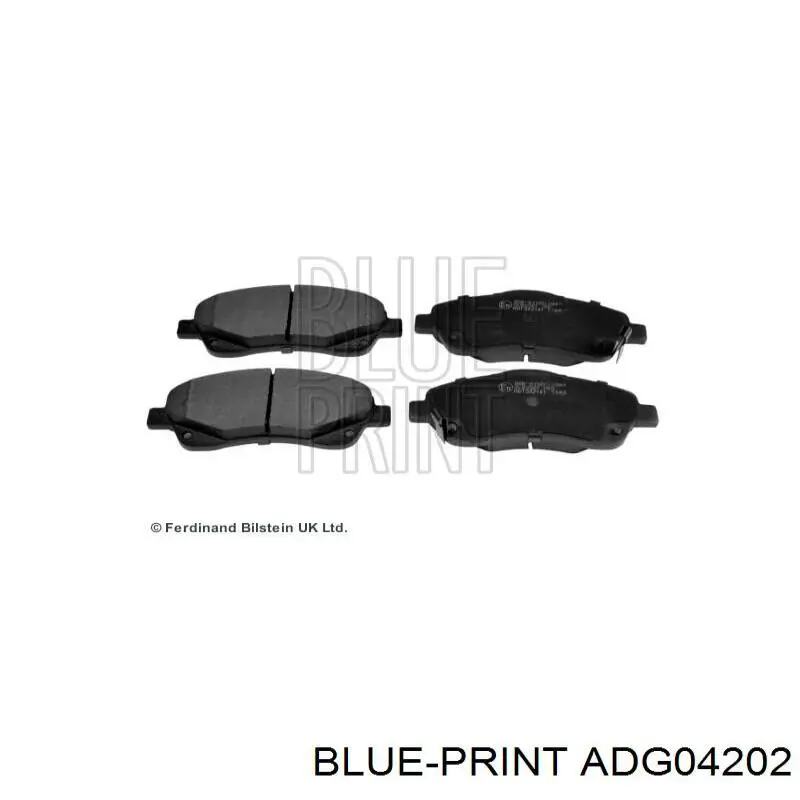 Передні тормозні колодки ADG04202 Blue Print
