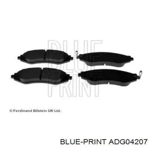 ADG04207 Blue Print колодки гальмівні передні, дискові