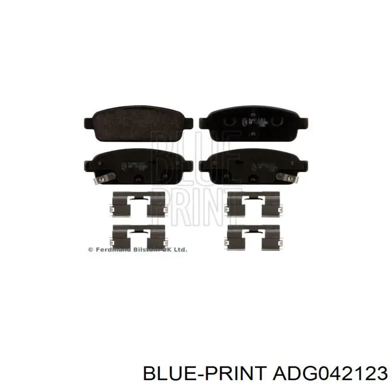 ADG042123 Blue Print колодки гальмові задні, дискові