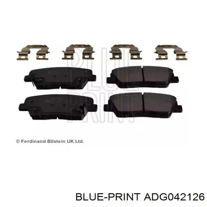 ADG042126 Blue Print колодки гальмові задні, дискові