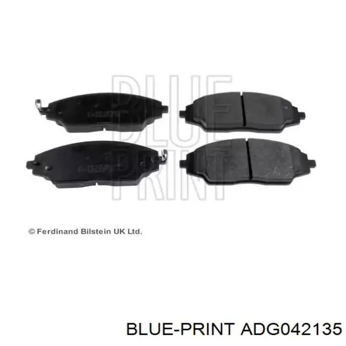 Купити ADG042135 Blue Print Колодки гальмівні передні, дискові