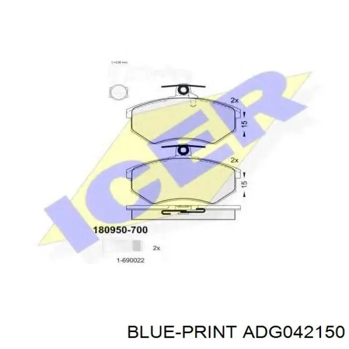 Передні тормозні колодки N0906E RBI