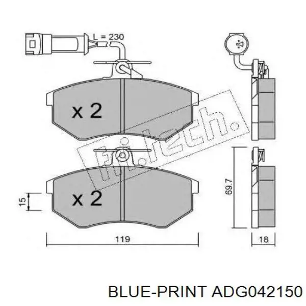 Гальмівні колодки EEP T113501080EEP ціна, від 13.20 USD