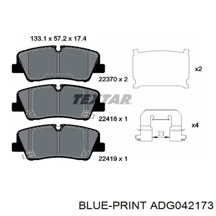 Задні гальмівні колодки CTR GK1405 ціна, від 24.10 USD