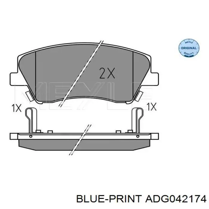 Купити B111548 Denckermann Колодки гальмівні передні, дискові
