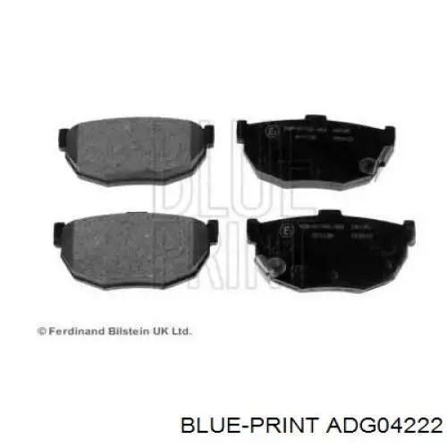 Колодки гальмові задні, дискові ADG04222 Blue Print