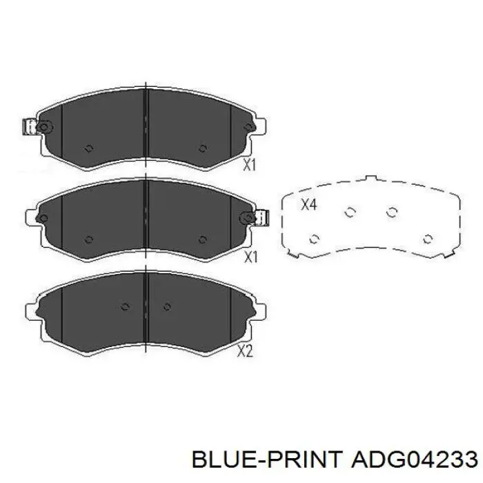 Гальмівні колодки Blue Print ADG04233 ціна, від 13.81 USD