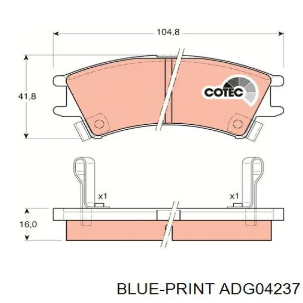 Гальмівні колодки Optimal 10261 ціна, від 15.24 USD