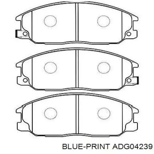 Гальмівні колодки Blue Print ADG04239 ціна, від 24.81 USD