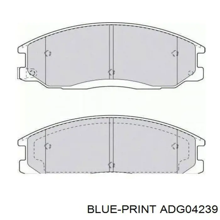 Купити ADG04239 Blue Print Колодки гальмівні передні, дискові