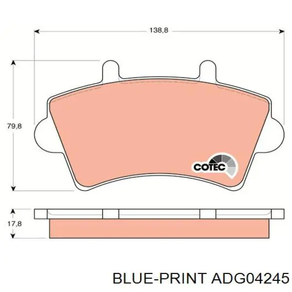 Передні тормозні колодки 8660003504 Renault (RVI)