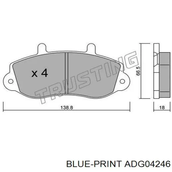 Передні тормозні колодки LP1406 BRP