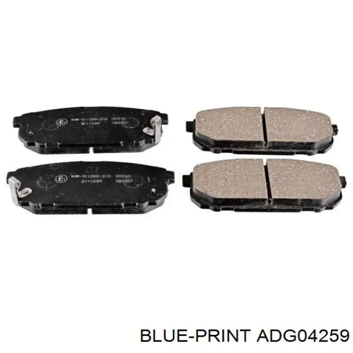 ADG04259 Blue Print Колодки гальмівні задні, дискові