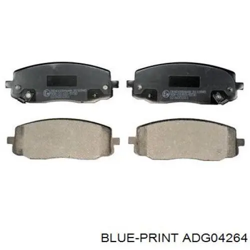 ADG04264 Blue Print Передні гальмівні колодки