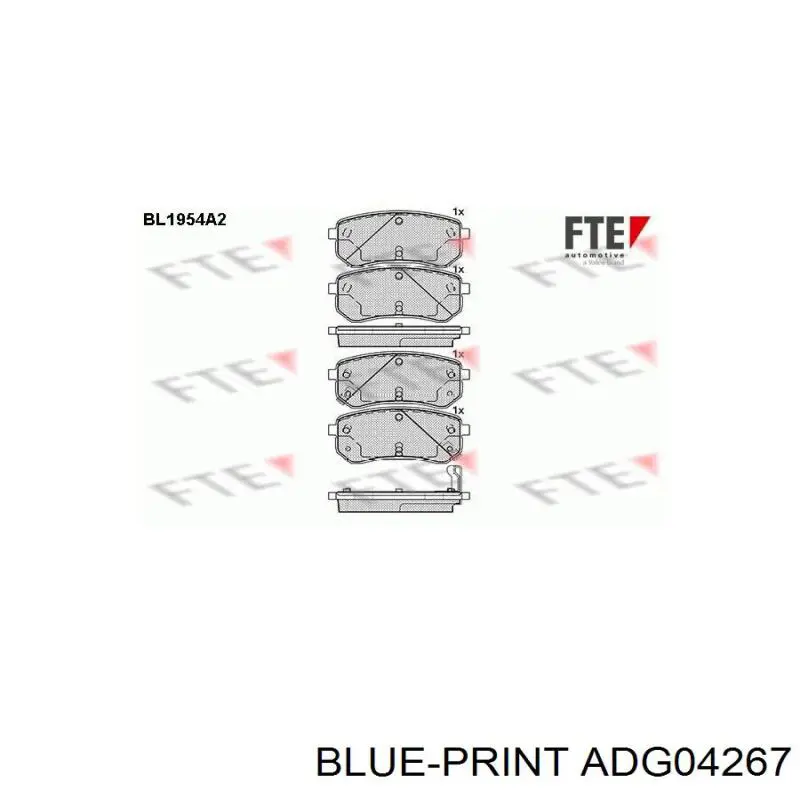 Купити ADG04267 Blue Print Задні колодки