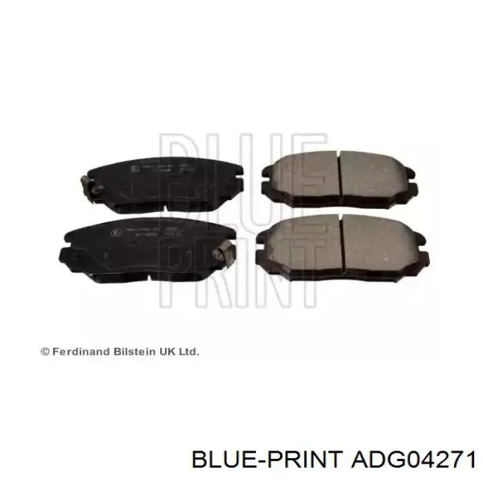 Купити ADG04271 Blue Print Колодки гальмівні передні, дискові