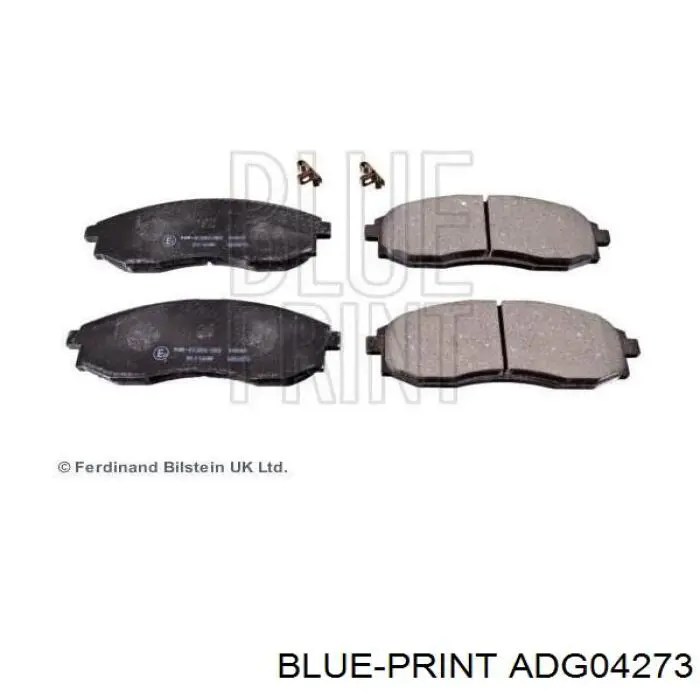 ADG04273 Blue Print колодки гальмівні передні, дискові