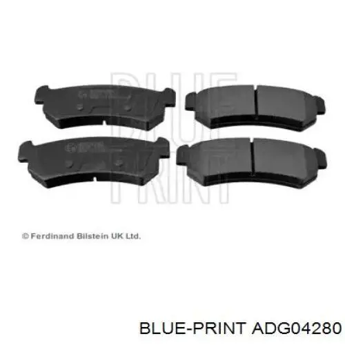ADG04280 Blue Print колодки гальмові задні, дискові