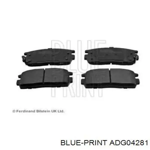 ADG04281 Blue Print колодки гальмові задні, дискові