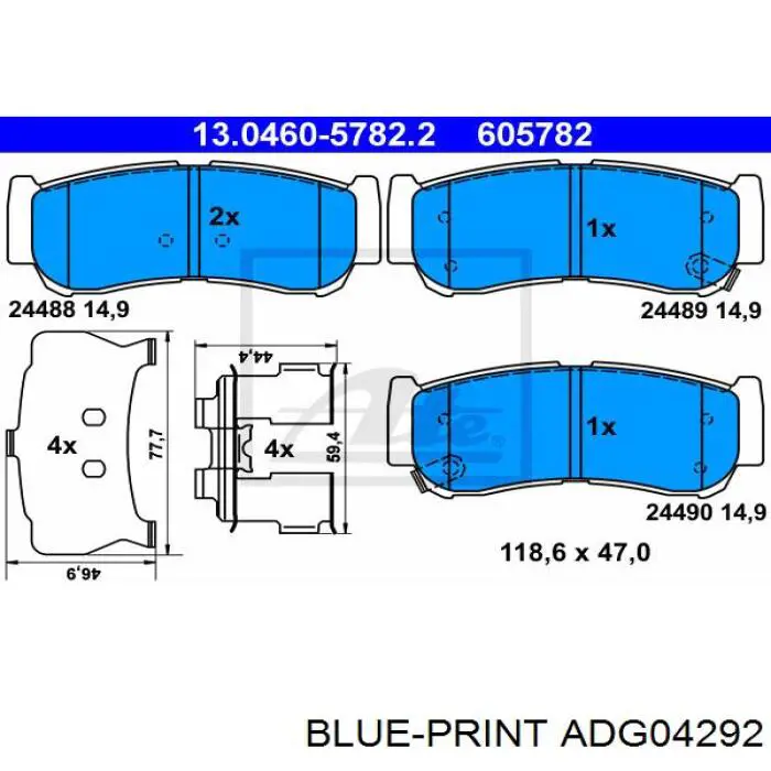 Купити S583022BA20 Hyundai/Kia Задні колодки