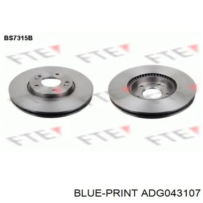 ADG043107 Blue Print Гальмо дискове переднє