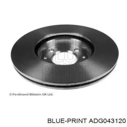 Диск гальмівний передній Blue Print ADG043120