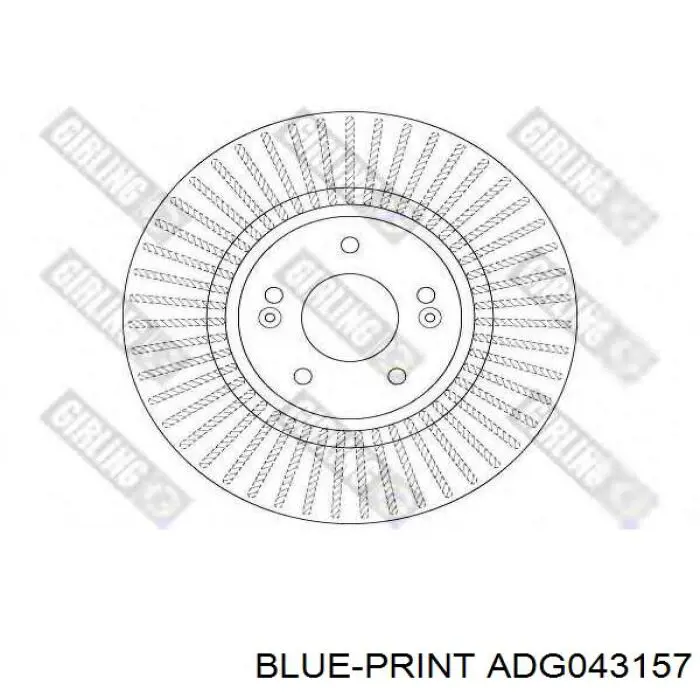 ADG043157 Blue Print Гальмо дискове переднє